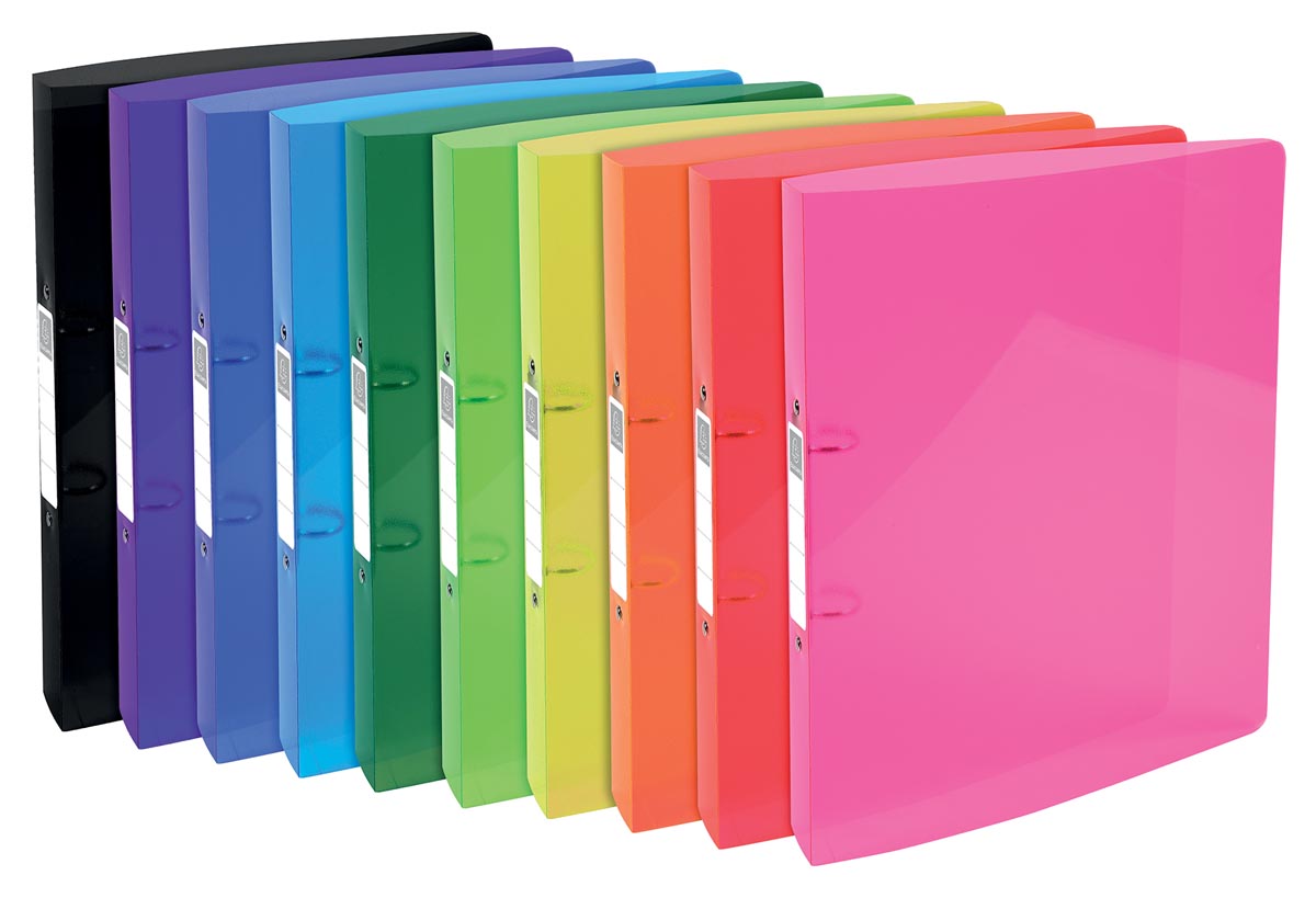 Exacompta Iderama ringmap, voor ft A4, Uit PP met softcover, 2 ringen van 30 mm, geassorteerde kleuren afbeelding