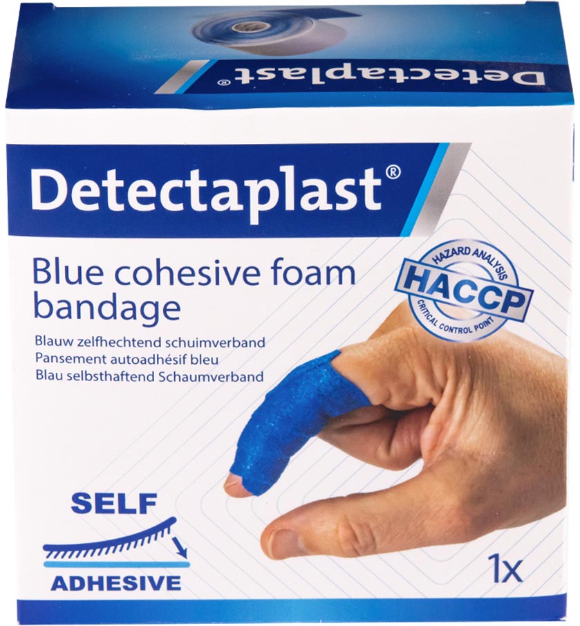 Detectaplast zelfklevend schuimverband, ft 6 cm x 4,5 m, op rol afbeelding
