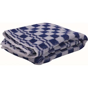 Handdoek uit badstof, ft 48 x 54 cm, blauw/wit