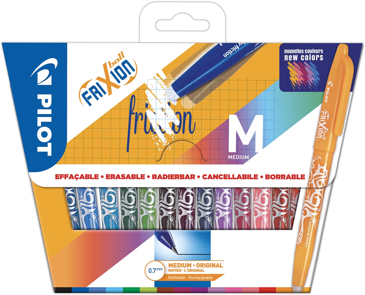 Pilot roller Frixion Ball, blister van 15 stuks in geassorteerde kleuren afbeelding