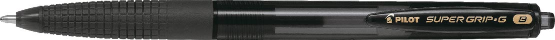 Pilot balpen Super Grip G retractable breed zwart