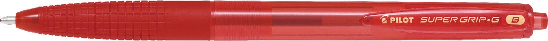 Pilot balpen Super Grip G retractable breed rood
