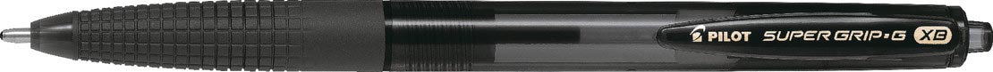 Pilot balpen Super Grip G retractable extra breed zwart