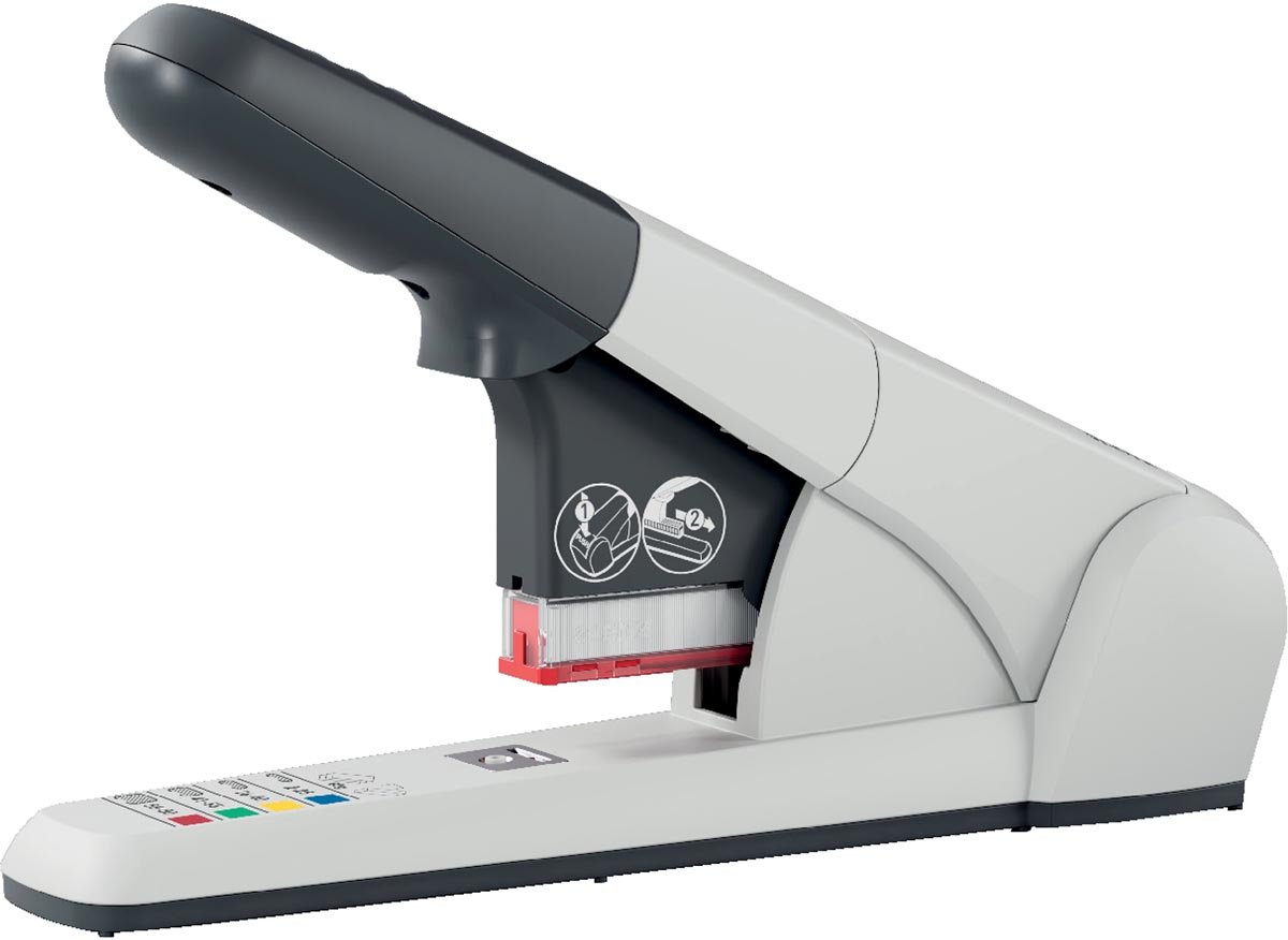 Leitz Heavy Duty nietmachine 5551, niet 80 vel, voor K6, K8, K10 en K12 nietcassettes, zilver