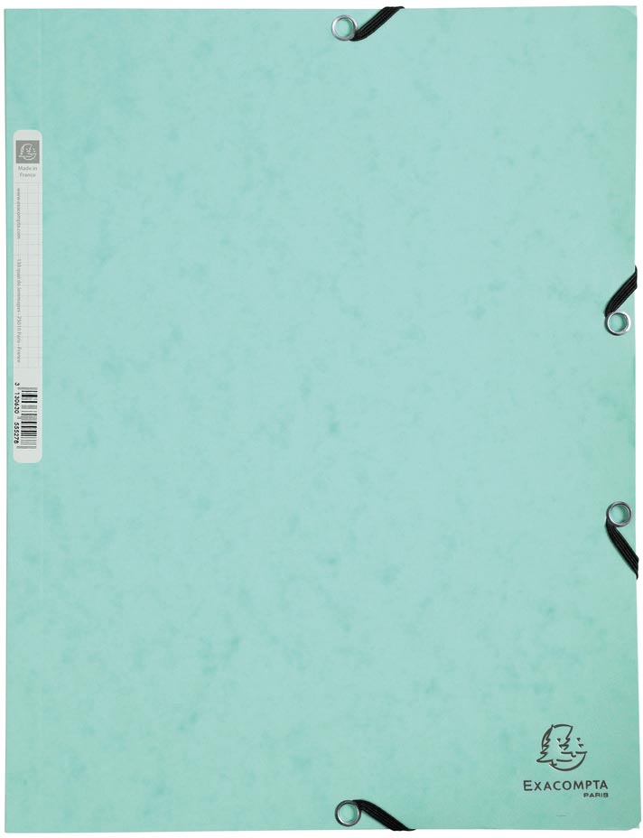 Exacompta Aquarel elastomap uit glanskarton, ft A4, met 3 kleppen en elastiek, pastelgroen Exacompta Aquarel elastomap uit glanskarton, ft A4, met 3 kleppen en elastiek, pastelgroen