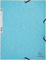 Exacompta Aquarel elastomap uit glanskarton, ft A4, met 3 kleppen en elastiek, in geassorteerde kleuren-1