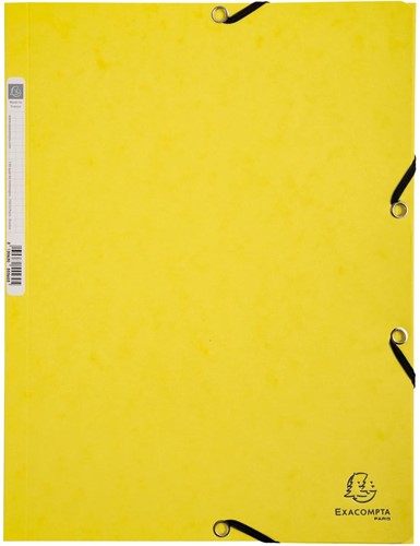 Exacompta Aquarel elastomap uit glanskarton, ft A4, met 3 kleppen en elastiek, in geassorteerde kleuren-2