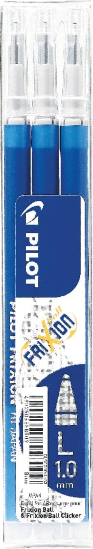 Pilot balpenvulling FriXion Ball/Clicker, blauw, etui van 3 stuks afbeelding