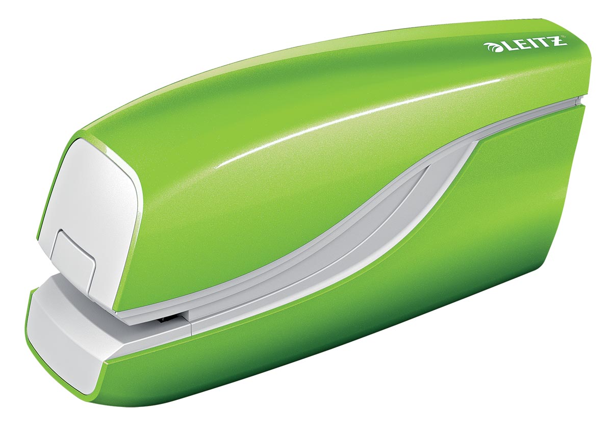 Leitz WOW elektrische nietmachine, 10 blad, voor nietjes E1, groen