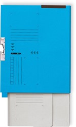 Arnato verzamelmap met 1 soufflet en tabrand, ft A4, blauw, doos van 100 stuks