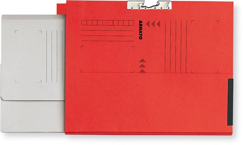 Arnato verzamelmap met 1 soufflet en tabrand, ft A4, rood, doos van 100 stuks