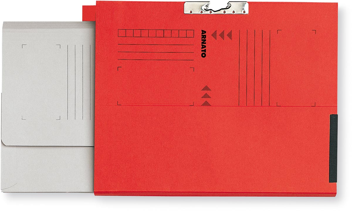 Arnato verzamelmap met 1 soufflet en tabrand, ft A4, rood, doos van 100 stuks afbeelding