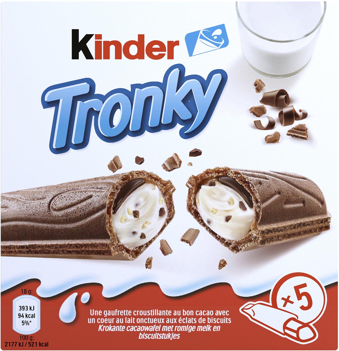 Kinder koek Tronky, doos van 5 stuks
