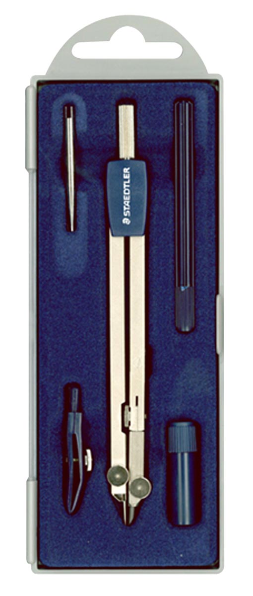 Staedtler Passer Mars 559 Arco 5-delige passerdoos 1 passer met kokertje met reservepotlood, trekpen,...