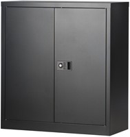 Bisley draaideurkast, ft 100 x 91,4 x 40 cm (h x b x d), 1 legbord, zwart