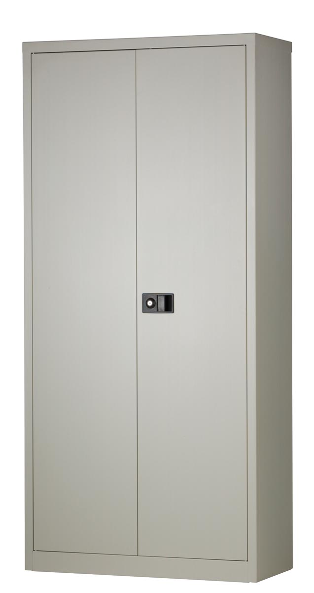 Bisley draaideurkast, ft 195 x 91 x 40 cm (h x b x d), 4 legborden, grijs