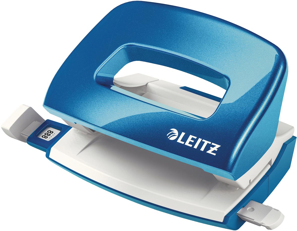 Leitz NeXXt WOW Mini perforator, 10 blad, blauw Leitz NeXXt WOW Mini perforator, 10 blad, blauw