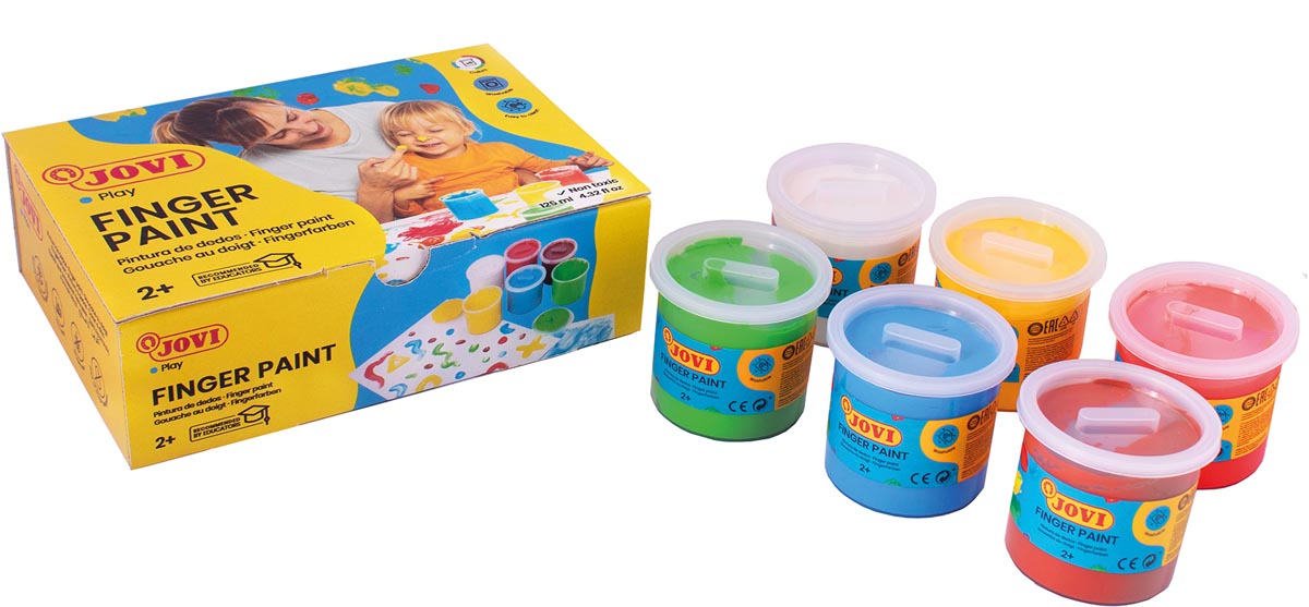 Jovi vingerverf assorti, 6 x 125ml
