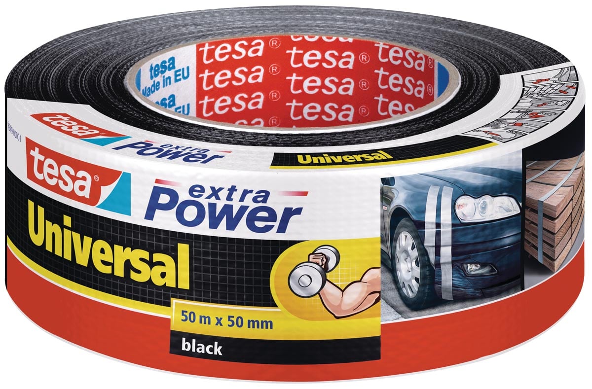 Tesa extra Power Universal, ft 50 mm x 50 m, zwart afbeelding
