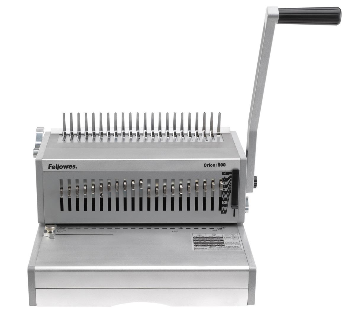 Fellowes manuele inbindmachine Orion 500, met ponshendel