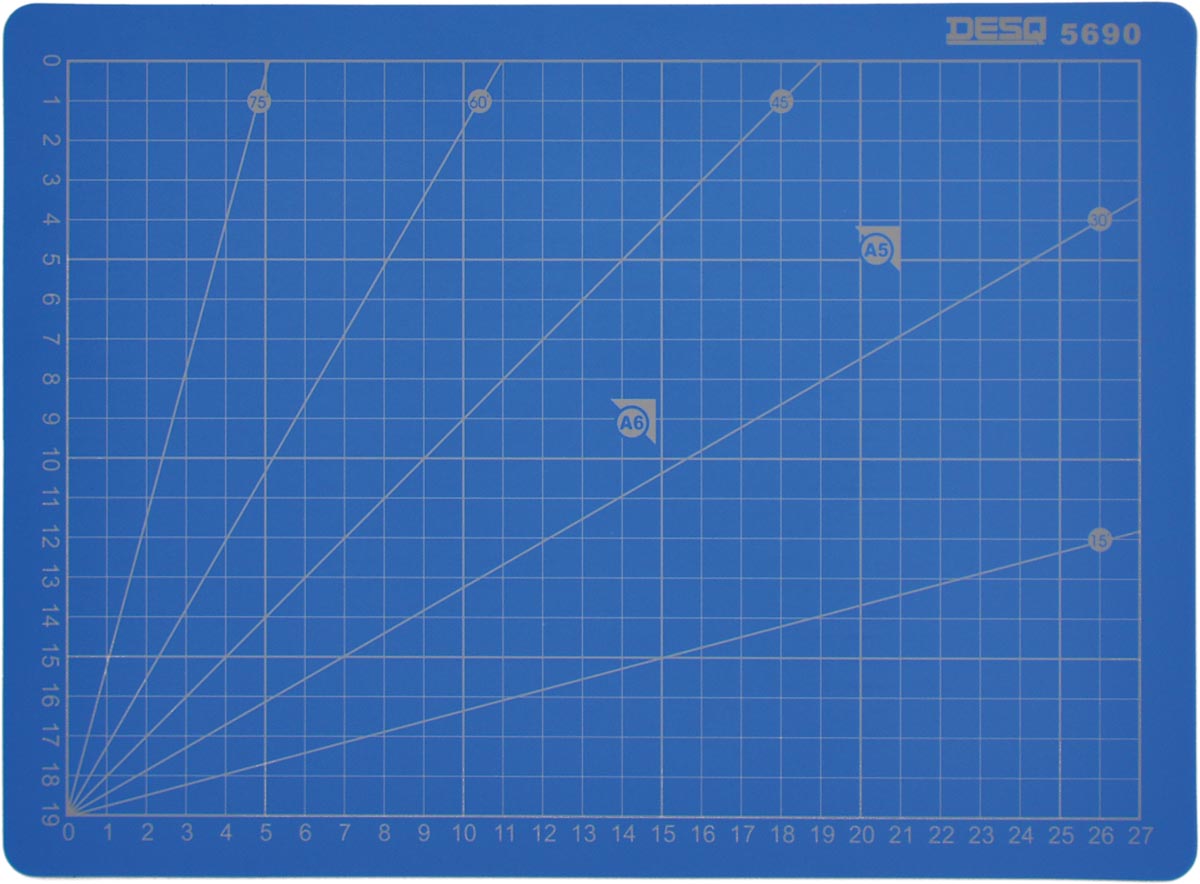 Desq Professionele snijmat, 5-laags, blauw, ft 22 x 30 cm