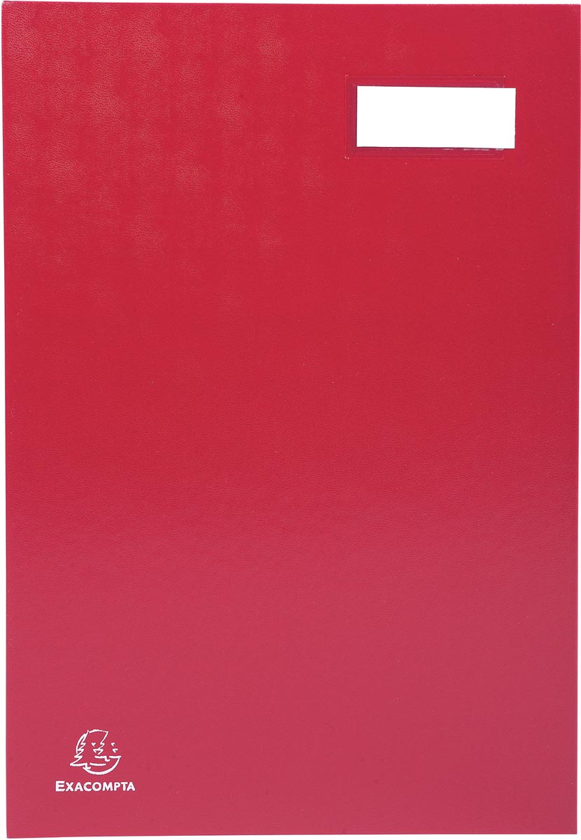 Exacompta handtekenmap voor ft 24 x 35 cm, uit karton overdekt met pvc, 20 indelingen, rood afbeelding