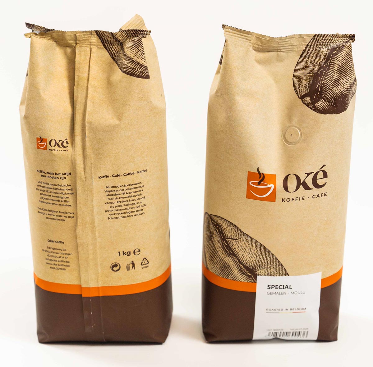 OKE Koffie Oké koffie gemalen zak van 1 kg Special