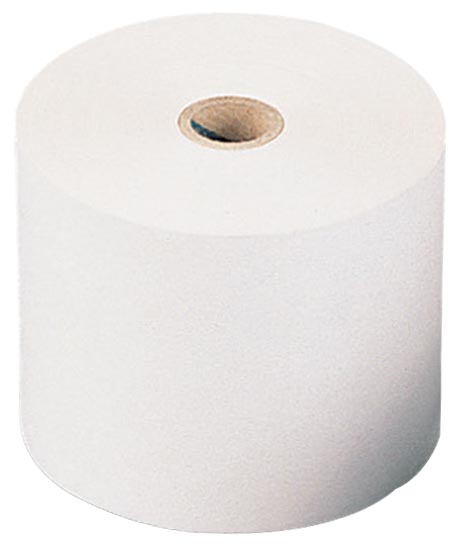 Thermische rekenrol ft 57 mm, diameter +-28 mm, asgat 8 mm, lengte 11 meter, pak van 5 rol, BPA vrij afbeelding
