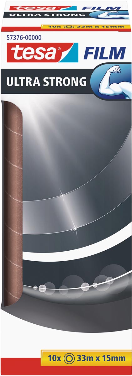 Tesafilm Ultra-Strong, ft 33 m x 15 mm, toren van 10 rolletjes Tesafilm Ultra-Strong, ft 33 m x 15 mm, toren van 10 rolletjes