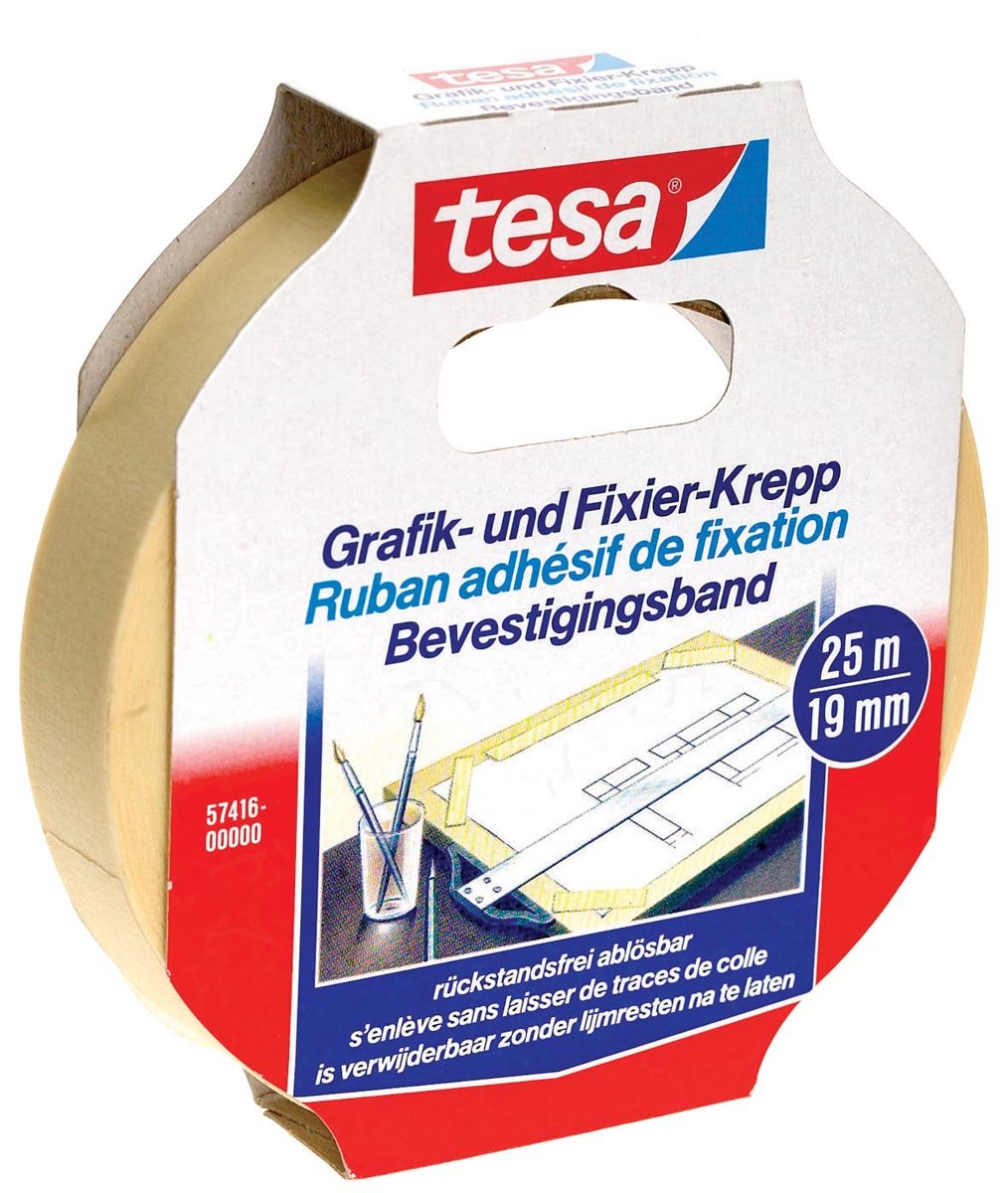 Tesa bevestigingsplakband, ft 19 mm x 25 m afbeelding