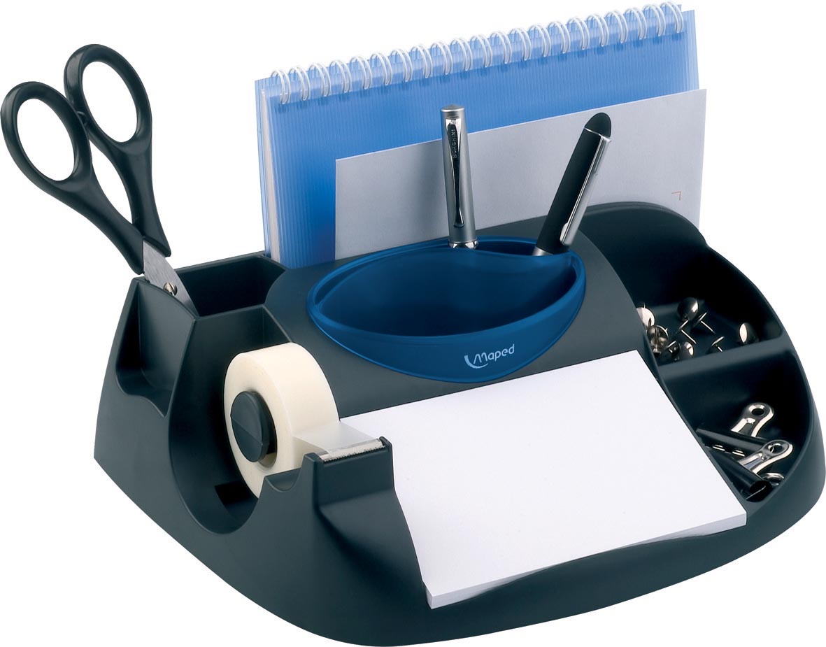Maped bureau organizer Maxi Office Essentials, 4 vakken, zwart/blauw