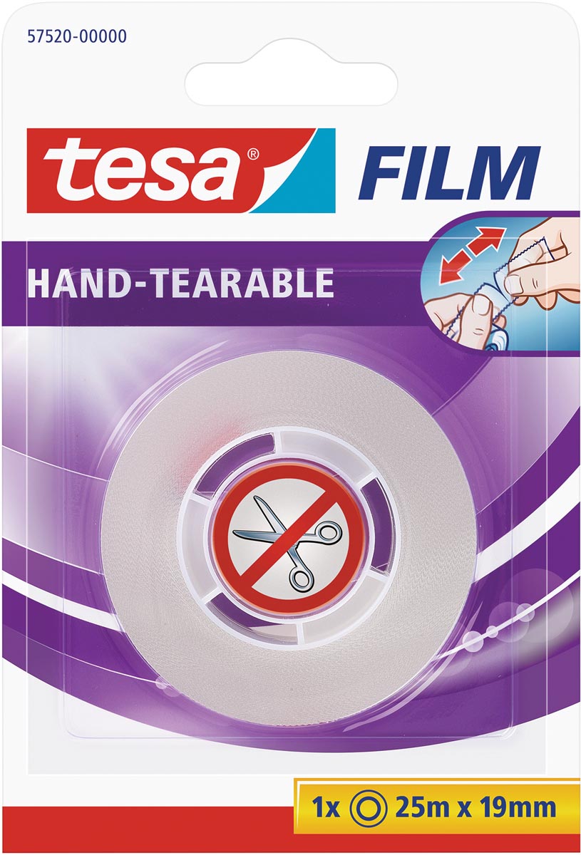 Tesafilm Hand-tearable, ft 25 m x 19 mm afbeelding