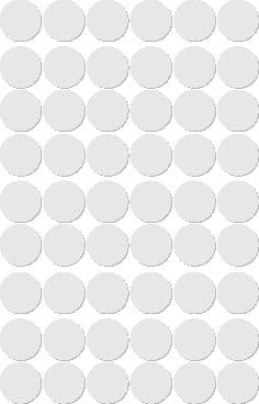 Apli ronde etiketten in etui diameter 13 mm, wit, 210 stuks, 35 per blad (2661)