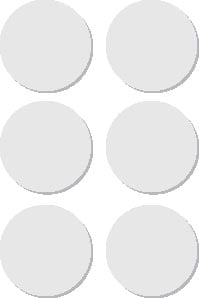 Apli ronde etiketten in etui diameter 32 mm, wit, 36 stuks, 6 per blad (2665)