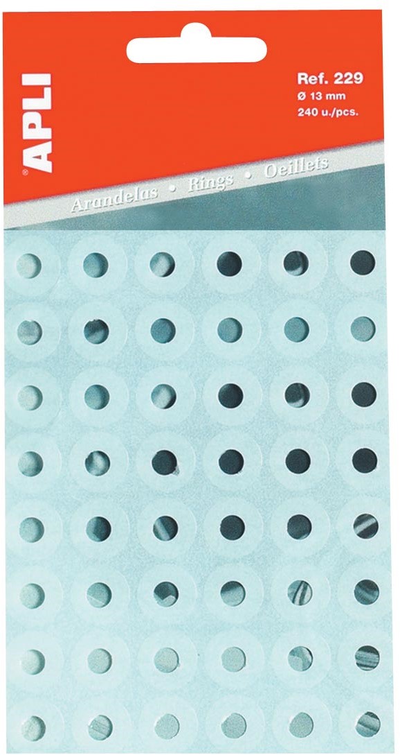 1000 œillets Autocollants Transparents/blancs - 15 Mm, Renforts Pour Perforations, Classeurs, Cahiers - 9