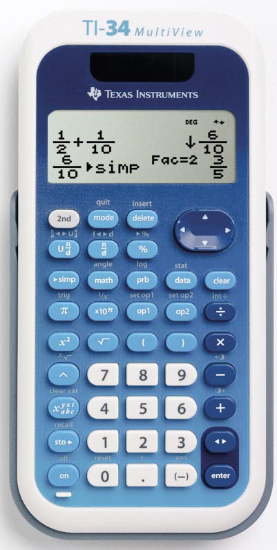 Texas wetenschappelijke rekenmachine TI-34 Multiview afbeelding