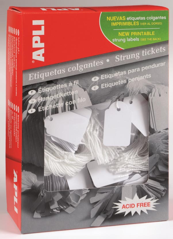Apli draadetiketten ft 9 x 24 mm (b x h) (384), doos van 1.000 stuks afbeelding
