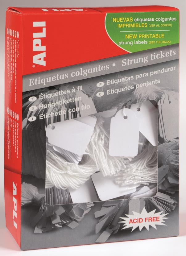 Apli draadetiketten ft 13 x 20 mm (b x h) (387), doos van 1.000 stuks afbeelding