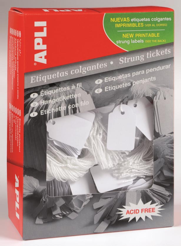 Apli draadetiketten ft 15 x 24 mm (b x h) (388), doos van 1.000 stuks afbeelding