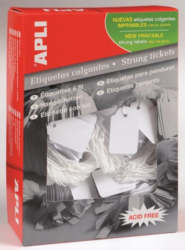 Apli draadetiketten ft 28 x 43 mm (b x h) (391), doos van 500 stuks