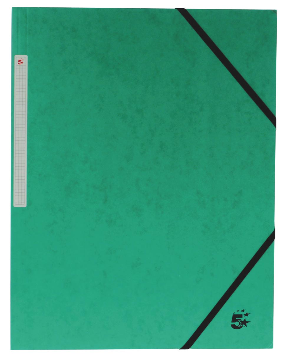 Pergamy elastomap 3 kleppen, donkergroen, pak van 10 stuks