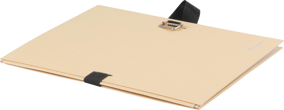 Pergamy uitschuifmap, voor ft A4, uitrekbare rug tot 13 cm, gems