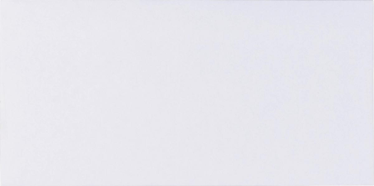 Pergamy enveloppen met venster 80 g, ft DL 110 x 220 mm, zelfklevend met strip, wit, doos van 500 stuks
