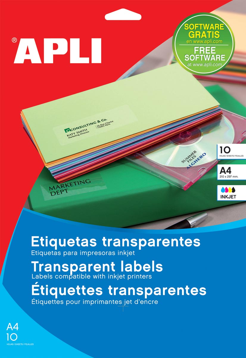 Apli Transparante etiketten afbeelding