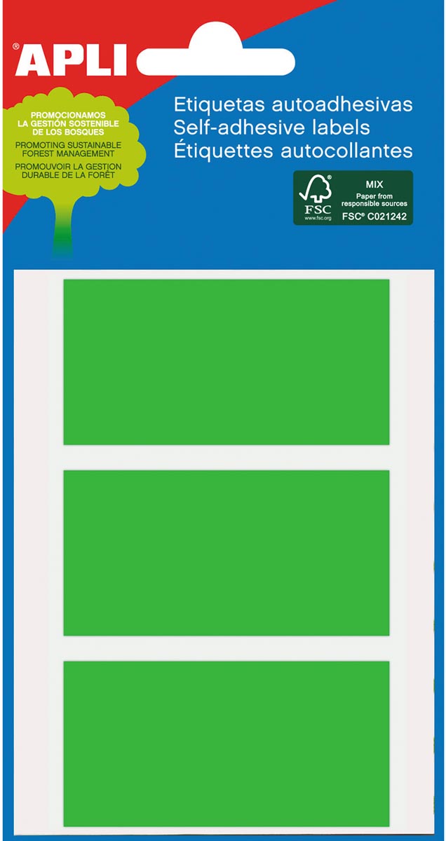 Apli gekleurde etiketten in etui groen (2074) afbeelding