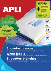 Apli étiquettes blanches ft 70 x 42,4 mm (l x h), 2.100 pièces, 21 par feuille (1276)