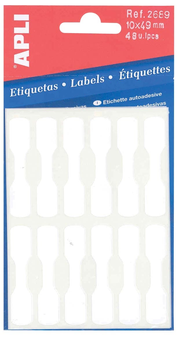 Apli juweliersetiketten ft 10 x 49 mm (b x h), etui van 48 stuks, manueel te beschrijven afbeelding
