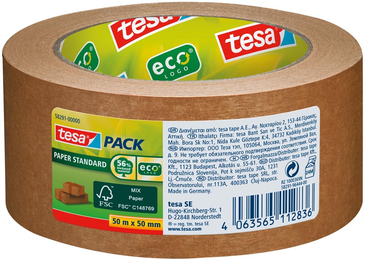 tesa verpakkingsplakband Paper Standard , ft 50 mm x 50 m afbeelding