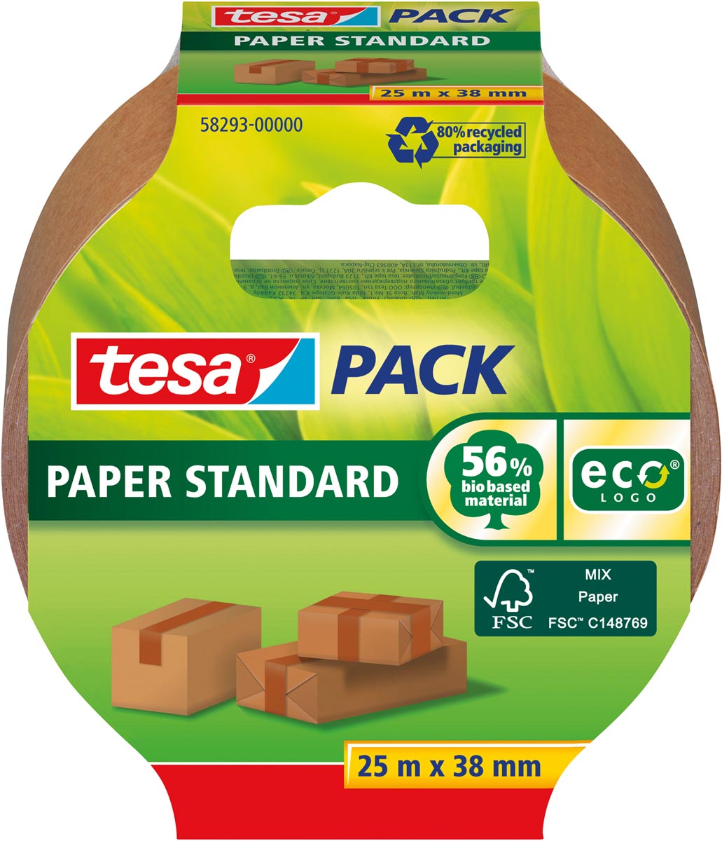 tesa verpakkingsplakband Paper Standard , ft 38 mm x 25 m