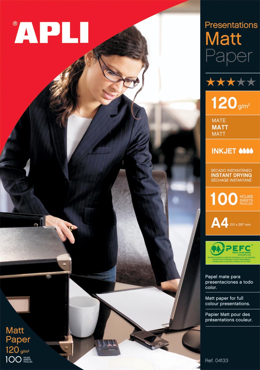 Apli fotopapier Presentations Matt ft A4, 120 g, pak van 100 vel
